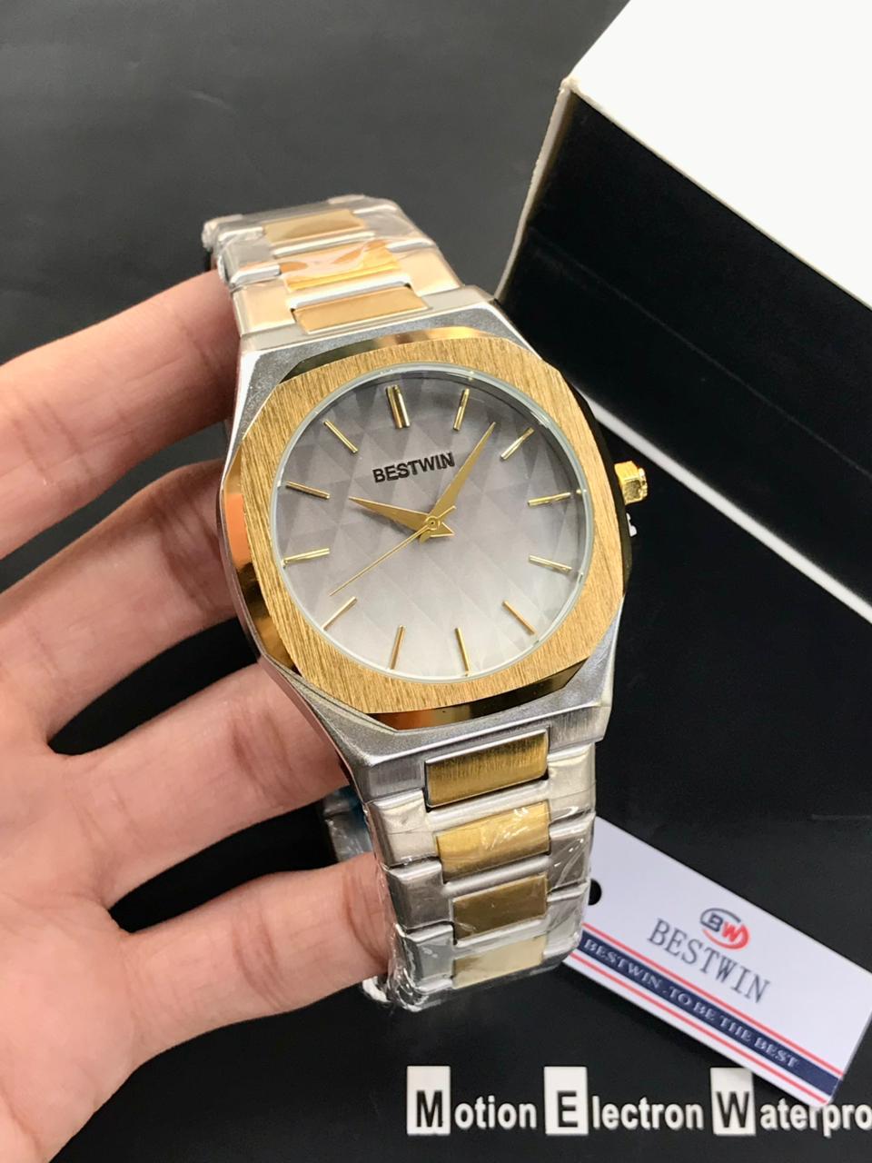 BESTWIN Men's Watch (Golden & Silver & Gary)