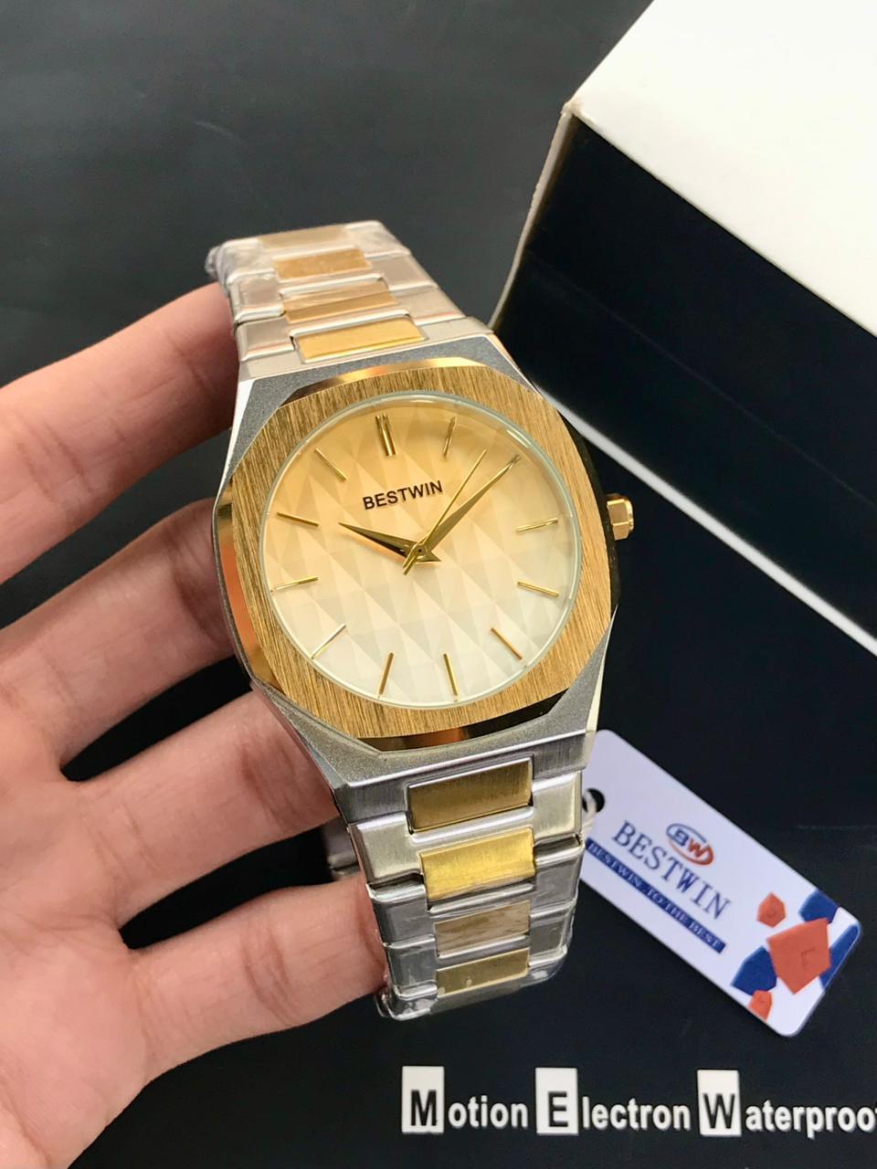 BESTWIN Men's Watch (Golden & Silver & Golden)