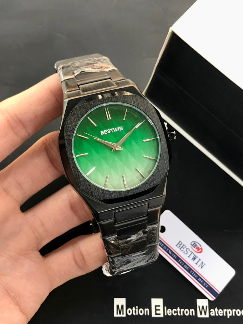 BESTWIN Men's Watch (Black & Green)