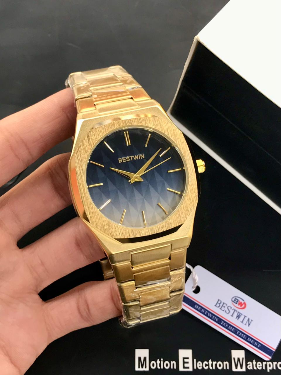 BESTWIN Men's Watch (Golden & Blue)